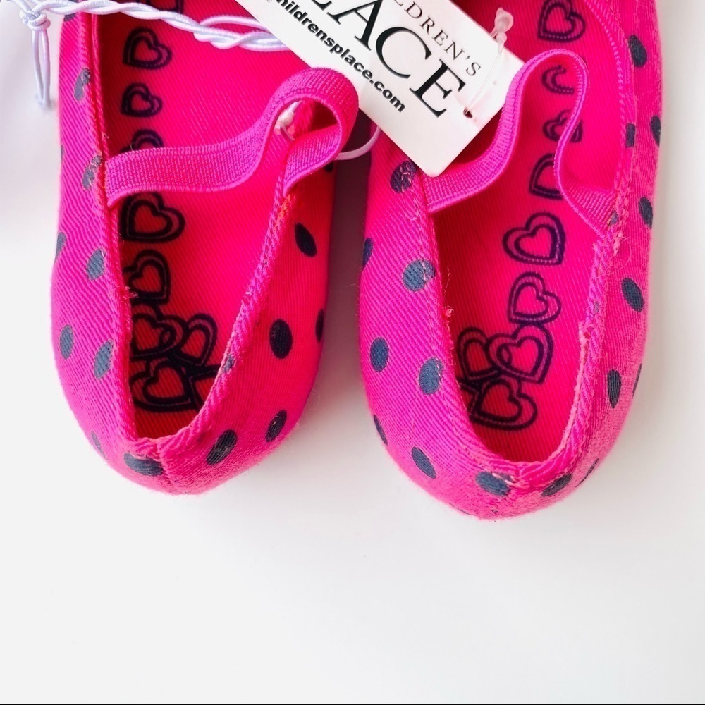 Nwt Pink Polka Dot Flower Flats Girls Size 5 - Picture 12 of 13
